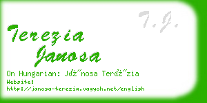 terezia janosa business card